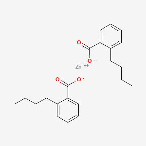 molecular formula C22H26O4Zn B13750569 Zinc bis[butylbenzoate] CAS No. 56507-10-9