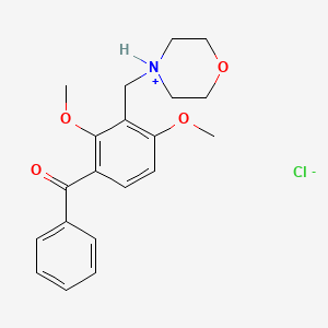 molecular formula C20H24ClNO4 B13750622 2,4-Dimethoxy-3-morpholinomethylbenzophenone hydrochloride CAS No. 58324-30-4