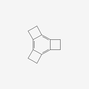 molecular formula C12H12 B13750653 Tricyclobutabenzene CAS No. 60323-52-6
