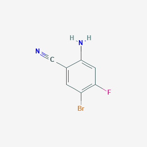 molecular formula C7H4BrFN2 B1375068 2-Amino-5-bromo-4-fluorobenzonitrile CAS No. 1334331-01-9