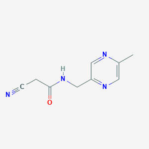 molecular formula C9H10N4O B13750727 2-Cyano-N-[(5-methylpyrazin-2-YL)methyl]acetamide CAS No. 566926-37-2