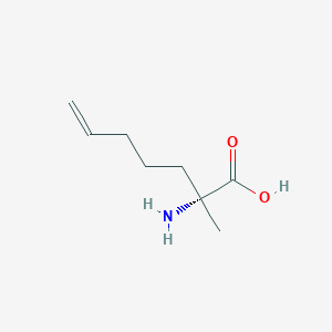 molecular formula C8H15NO2 B1375073 (R)-2-amino-2-methylhept-6-enoic acid CAS No. 1196090-89-7