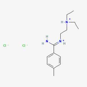 molecular formula C14H25Cl2N3 B13750756 Benzamidine, N-(2-diethylaminoethyl)-4-methyl-, dihydrochloride CAS No. 62979-77-5