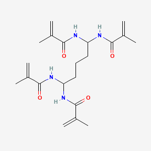 molecular formula C21H32N4O4 B13750775 N,N',N'',N'''-(1,5-Pentanediylidene)tetrakismethacrylamide CAS No. 101810-92-8