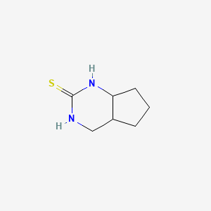 molecular formula C7H12N2S B13750812 Octahydro-2H-cyclopentapyrimidine-2-thione CAS No. 51793-51-2