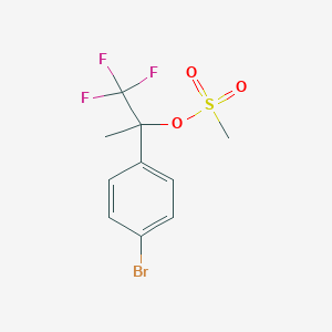 molecular formula C10H10BrF3O3S B1375085 2-(4-Bromophenyl)-1,1,1-trifluoropropan-2-yl methanesulfonate CAS No. 1225380-04-0