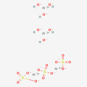 molecular formula Al4H6O18S3 B13750853 Tetraaluminum hexahydroxide tris(sulfate) CAS No. 53810-32-5
