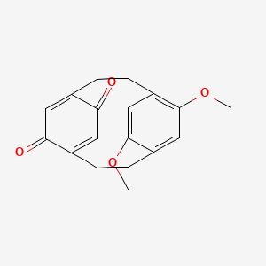 molecular formula C18H18O4 B13750894 (2.2)-Paracyclophane-2,5-dione, 2',5'-dimethoxy- CAS No. 55076-10-3