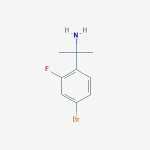 molecular formula C9H11BrFN B1375091 2-(4-Bromo-2-fluorophenyl)propan-2-amine CAS No. 877130-14-8