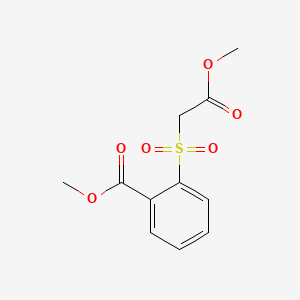 molecular formula C11H12O6S B13750927 Methyl 2-((2-methoxy-2-oxoethyl)sulphonyl)benzoate CAS No. 26759-41-1