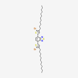 molecular formula C38H54Br2N2S3 B1375093 4,7-Bis(5-bromo-4-dodecylthiophen-2-yl)benzo[c][1,2,5]thiadiazole CAS No. 1179993-72-6