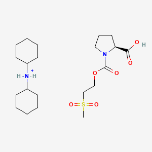 molecular formula C21H39N2O6S+ B13750940 N-Msoc-L-proline dicyclohexylammonium 