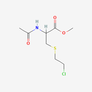 molecular formula C8H14ClNO3S B13750958 N-Acetyl-S-2-chloroethyl-L-cysteine methyl ester CAS No. 78774-17-1