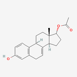 molecular formula C20H24O3 B13750978 Estra-1,3,5(10),7-tetraene-3,17alpha-diol 17-acetate CAS No. 58212-86-5