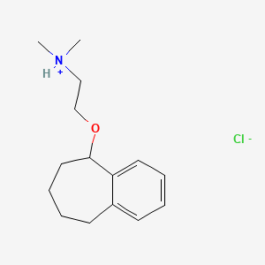 molecular formula C15H24ClNO B13750981 Ethanamine, N,N-dimethyl-2-((6,7,8,9-tetrahydro-5H-benzocyclohepten-5-yl)oxy)-, hydrochloride CAS No. 40494-46-0