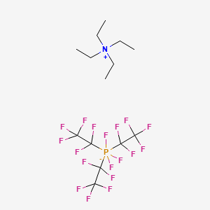 molecular formula C14H20F18NP B13751026 Tetraethylammonium tris(pentafluoroethyl)trifluorophosphate 