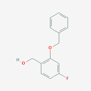 molecular formula C14H13FO2 B1375103 (2-(Benzyloxy)-4-fluorophenyl)methanol CAS No. 351445-99-3