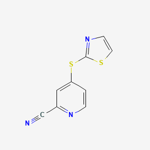4-(1,3-Thiazol-2-ylsulfanyl)pyridine-2-carbonitrile