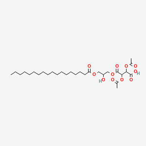 molecular formula C29H50O11 B13751072 (2-Hydroxy-3-((1-oxooctadecyl)oxy)propyl) hydrogen 2,3-diacetoxysuccinate CAS No. 51591-37-8