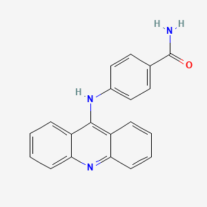 molecular formula C20H15N3O B13751100 Benzamide, 4-(9-acridinylamino)- CAS No. 58658-19-8