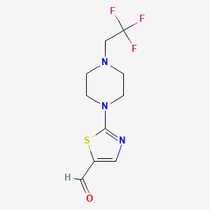 2-[4-(2,2,2-Trifluoroethyl)piperazin-1-yl]-1,3-thiazole-5-carbaldehyde