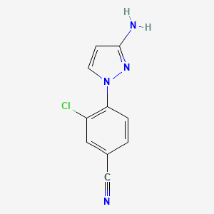4-(3-amino-1H-pyrazol-1-yl)-3-chlorobenzonitrile