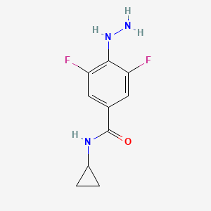N-cyclopropyl-3,5-difluoro-4-hydrazinylbenzamide