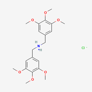 molecular formula C20H28ClNO6 B13751141 3,3',4,4',5,5'-Hexamethoxydibenzylamine hydrochloride CAS No. 101198-06-5