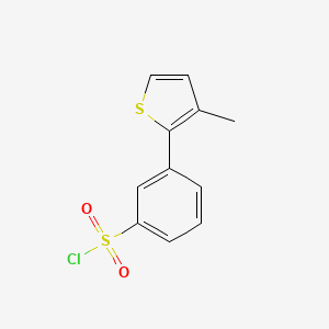 molecular formula C11H9ClO2S2 B1375115 3-(3-Methylthiophen-2-yl)benzene-1-sulfonyl chloride CAS No. 1341979-62-1
