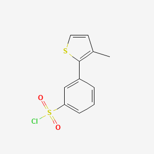 3-(3-Methylthiophen-2-yl)benzene-1-sulfonyl chloride