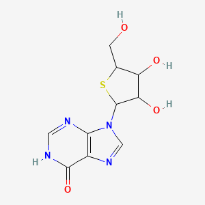 molecular formula C10H12N4O4S B13751157 2-(Hydroxymethyl)-5-(6-hydroxypurin-9-yl)tetrahydrothiophene-3,4-diol CAS No. 58004-19-6