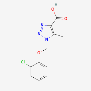 molecular formula C11H10ClN3O3 B13751161 1-(2-Chlorophenoxymethyl)-5-methyl-1H-[1,2,3]triazole-4-carboxylic acid 