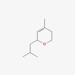 molecular formula C10H18O B13751166 5,6-Dihydro-4-methyl-2-(2-methylpropyl)-2H-pyran CAS No. 59848-65-6