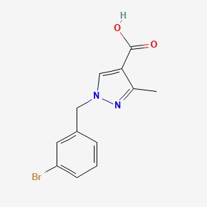 1-[(3-bromophenyl)methyl]-3-methyl-1H-pyrazole-4-carboxylic acid