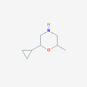 molecular formula C8H15NO B1375118 2-Cyclopropyl-6-methylmorpholine CAS No. 1343652-74-3
