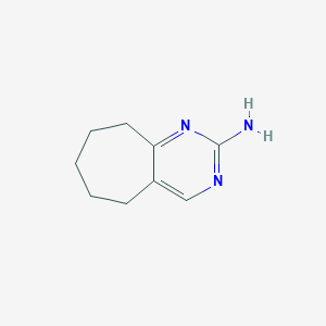 molecular formula C9H13N3 B1375120 6,7,8,9-tetrahydro-5H-cyclohepta[d]pyrimidin-2-amine CAS No. 1071763-85-3