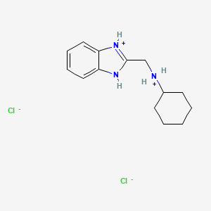 molecular formula C14H21Cl2N3 B13751208 2-Cyclohexylaminomethylbenzimidazole dihydrochloride CAS No. 102516-92-7