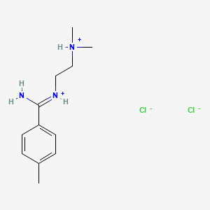 molecular formula C12H21Cl2N3 B13751219 N-(2-Dimethylaminoethyl)-4-methylbenzamidine dihydrochloride CAS No. 62979-76-4