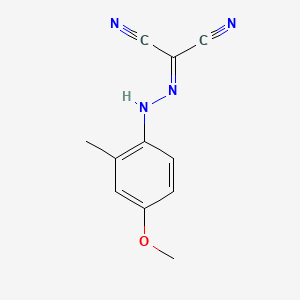molecular formula C11H10N4O B13751236 Malononitrile, (4-methoxy-2-methylphenyl)hydrazono- CAS No. 101756-35-8