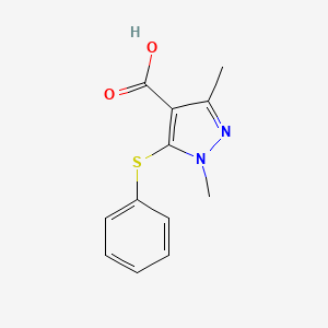 1,3-dimethyl-5-(phenylsulfanyl)-1H-pyrazole-4-carboxylic acid