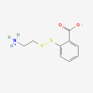 molecular formula C9H11NO2S2 B13751289 Benzoic acid, 2-(2-aminoethyldithio)-, inner salt CAS No. 1204-52-0