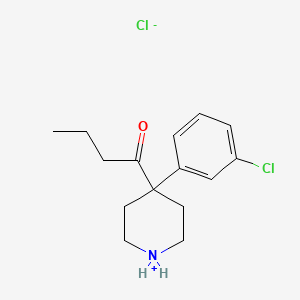 molecular formula C15H21Cl2NO B13751293 1-(4-(3-Chlorophenyl)-4-piperidinyl)-1-butanone hydrochloride CAS No. 54402-04-9