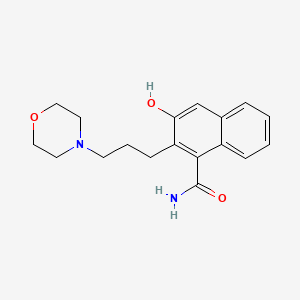 molecular formula C18H22N2O3 B13751294 3-Hydroxy-2-(3-(morpholino)propyl)naphthalene-1-carboxamide CAS No. 57133-25-2
