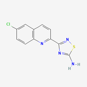 molecular formula C11H7ClN4S B13751318 3-(6-Chloroquinolin-2-yl)-1,2,4-thiadiazol-5-amine CAS No. 1179359-77-3