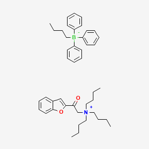 molecular formula C44H58BNO2 B13751353 N-(2-Acetylbenzo[B]furan)-N,N,N-tributylammonium butyltriphenylborate 