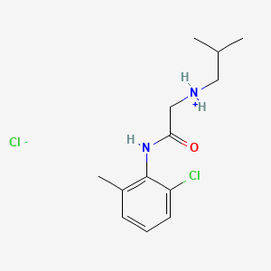 molecular formula C13H20Cl2N2O B13751368 6'-Chloro-2-(isobutylamino)-o-acetotoluidide, hydrochloride CAS No. 102489-59-8