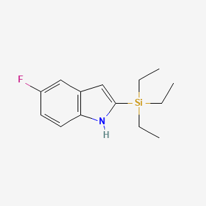molecular formula C14H20FNSi B13751388 5-Fluoro-2-triethylsilylindole 