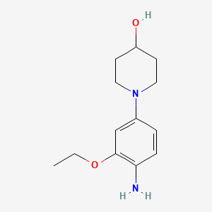 molecular formula C13H20N2O2 B1375141 1-(4-Amino-3-ethoxyphenyl)piperidin-4-ol CAS No. 1130146-98-3