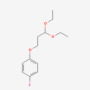molecular formula C13H19FO3 B1375142 1-(3,3-Diethoxypropoxy)-4-fluorobenzene CAS No. 1394042-80-8