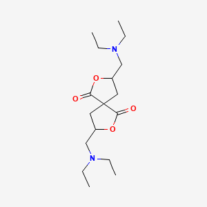 molecular formula C17H30N2O4 B13751435 3,8-Bis((diethylamino)methyl)-2,7-dioxaspiro(4.4)nonane-1,6-dione CAS No. 60012-88-6